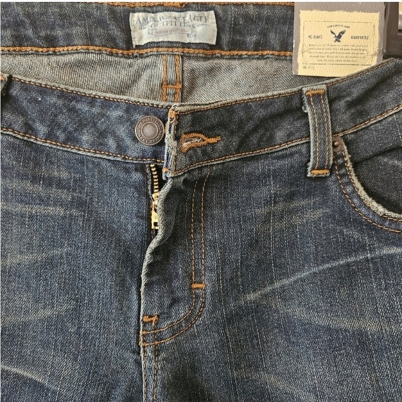 American Eagle Outfitters Dark Blue Wide Leg Jeans - Picture 10 of 12